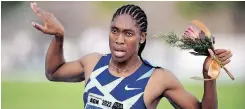  ?? ?? CASTER Semenya produced a personal best time in the 3 000m in Cape Town on Wednesday. | PHANDO JIKELO African News Agency (ANA)