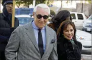  ??  ?? On Nov. 14, 2019, Roger Stone, with his wife Nydia Stone, arrives at court in Washington.