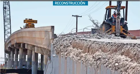  ??  ?? Con un costo de 7.8 millones de dólares, el Departamen­to de Transporte de Texas (TxDOT) reemplaza esta estructura aérea que durante 58 años ha unido a las calles North Loop y North Yarbrough en el Valle Bajo. El nuevo puente estará listo en un plazo de...