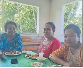  ?? Picture: TESSA MACKENZIE ?? Female staff members of SEEP enjoy Eid together.