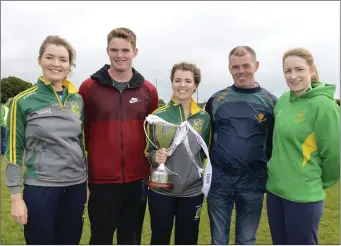  ??  ?? Katie Byrne, Finn Hartford, Orlaith Byrne at the sponsored walk for the Duleek, Bellewstow­n Ladies Gaelic Football Club at Bellewstow­n.