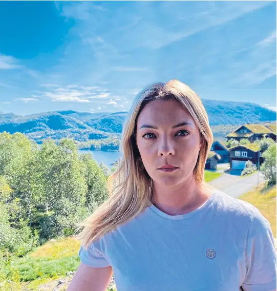  ?? ?? Gemma MacRae
at her home in
Norway last week