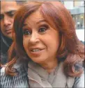  ??  ?? CFK. Habló en Smata. PERFIL la fotografió a la salida de su casa.