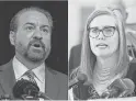  ?? THE REPUBLIC ?? Arizona Attorney General Mark Brnovich and Arizona Secretary of State Katie Hobbs