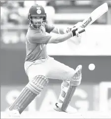  ??  ?? India opening batsman Ajinkya Rahane on the go during his third ODI ton against the West Indies in the second ODI in Port of Spain, Trinidad yesterday. (Cricinfo photo)