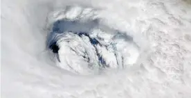  ??  ?? Nasa images captured the ferocity of Dorian from space.