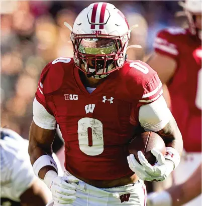  ?? GETTY IMAGES ?? Wisconsin’s Braelon Allen rushed for 113 yards and a touchdown Saturday against Purdue at Camp Randall Stadium.