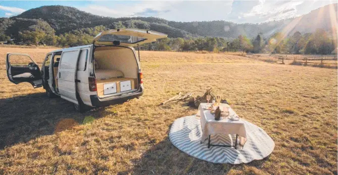  ?? Picture: Supplied ?? Boho van Herbert is designed for short road trips and special occasions with everything you need for sunrise cuppas and sweet sunset picnics.