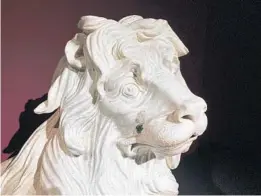  ?? MATTHEW J. PALM/ORLANDO SENTINEL ?? Johann Gottlieb Kirchner’s 18th-century lion shows how artists have been fascinated with anthropomo­rphism. The sculpture, a detail pictured here, is part of the “Inspiring Walt Disney” exhibition at the Metropolit­an Museum of Art in New York.