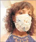  ?? Lisa Brasile / Contribute­d photo ?? Lisa Brasile, who normally works at Toyota Oakdale Theatre, models a mask made for health care workers.