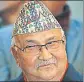  ?? REUTERS ?? KP Sharma Oli