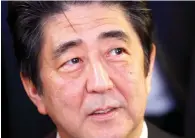  ??  ?? Shinzo Abe will be in the UAe today and tomorrow.