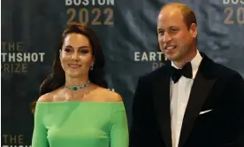  ?? ?? The Prince and Princess of Wales arriving for the Earthshot awards at the MGM Music Hall in Boston on Friday evening. Photograph: Mary Schwalm/AP