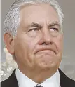  ??  ?? TILLERSON: Taking time off.