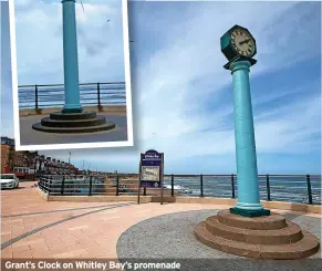  ?? ?? Grant’s Clock on Whitley Bay’s promenade