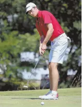  ?? HERALD FILE PHOTO (LEFT); STAFF PHOTO BY NANCY LANE (RIGHT) ?? QUALIFIED SUCCESS: Mark Turner of Gloucester, shown during last year’s Mass. Amateur, is playing in this week’s U.S. Junior Amateur at Baltusrol Golf Club in New Jersey. Meanwhile, former Catholic Memorial star Andrew O’Leary (right) reached the semifinals in the Mass. Amateur last week at George Wright.