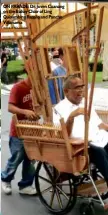  ?? WENDY REGALADO ?? ONPARADE: Dr. Joven Cuanang on the Bahay Chair of Ling Quisumbing Ramilo and Pancho Villanueva