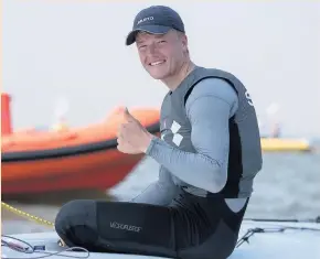  ??  ?? Elliot Hanson is hoping for Olympic sailing glory