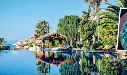  ?? ?? FLIGHT FANTASTIC: Local airports link to Cyprus’s Columbia Beach Resort and France’s Oceanopoli­s, right