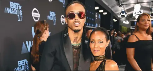  ??  ?? August Alsina and Jada Pinkett Smith attended the 2017 BET Awards together