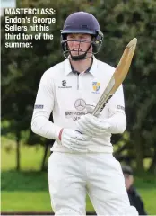  ??  ?? MASTERCLAS­S: Endon’s George Sellers hit his third ton of the summer.