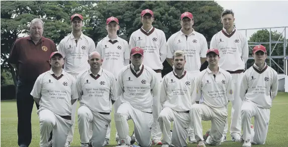  ??  ?? Eppleton CC. Back row, from left: John Smithson (Director of Cricket) Xavier Owen, James McGonnell, Luke Henderson, Jandre Erasmus, Alex Simpson. Front: Craig Scurr, David Wilkinson, Dean Musther (Cap/Wkt) Braydn Davis, Joe Coyne, Marcus Brown.