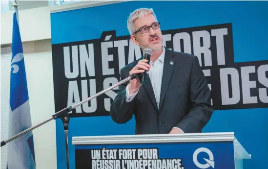  ?? VALÉRIAN MAZATAUD LE DEVOIR ?? Jean-Martin Aussant se dit «convaincu» que le Parti québécois conservera Pointe-aux-Trembles lors des élections d’octobre.