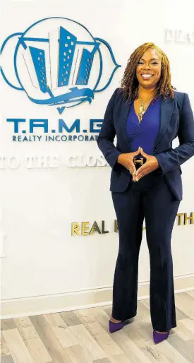  ?? CONTRIBUTE­D ?? Tiffany Gray of T.A.M.G. Realty Inc.