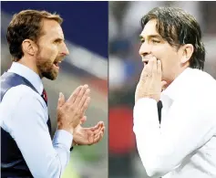  ??  ?? Photo of England coach Gareth Southgate (left) and his Croatia counterpar­t Zlatko Dalic. Croatia will face England in Moscow on Wednesday. — AFP photo