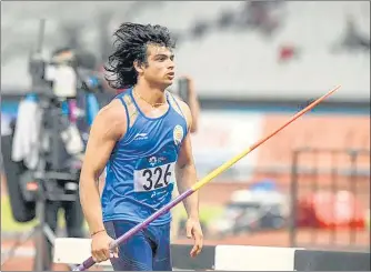  ?? AFI ?? Javelin thrower Neeraj Chopra is one of India’s best bets for a medal at the upcoming Tokyo Olympics.