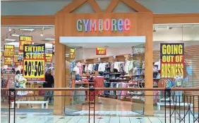  ?? KELLY TYKO/TCPALM ?? Gymboree Group announced Jan. 16 that it filed for Chapter 11 bankruptcy protection and that it will close around 800 stores.