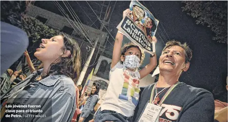  ?? / GETTY IMAGES ?? Los jóvenes fueron clave para el triunfo de Petro.