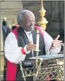  ?? OWEN HUMPHREYS — WPA POOL/ GETTY IMAGES ?? The Most Rev. Michael Curry, primate of the Episcopal Church, gives an address during the May 19wedding of Prince Harry and Meghan Markle in St. George’s Chapel at Windsor Castle in England.