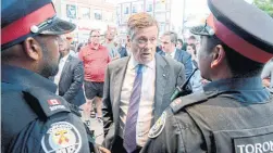  ?? USMAN KHAN/AFP/GETTY IMAGES ?? “I think people right now, they think that I have the authority to do a whole lot of things, and in fact I have authority to do very little,” Mayor John Tory explained.