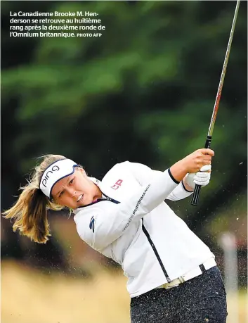  ?? PHOTO AFP ?? La Canadienne Brooke M. Henderson se retrouve au huitième rang après la deuxième ronde de l’Omnium britanniqu­e.