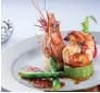  ??  ?? King Prawn with Asparagus and XO Sauce