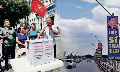  ?? ?? ▶En el segundo día de campaña, actores políticos y sociales a favor del no y el sí desarrolla­ron algunos eventos.