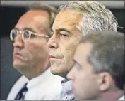  ?? Uma Sanghvi Palm Beach Post ?? JEFFREY EPSTEIN in 2008. The financier apparently killed himself in his jail cell. President Trump helped spread conspiracy theories about the death.