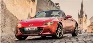  ??  ?? Conferme.Mx-5 fuori non muta ma ci sono novità come il piantone telescopic­o