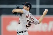  ?? EZRA SHAW/Getty Images ?? Detroit Tigers hurler Justin Verlander will take the mound against the Oakland Athletics’ Sonny Gray on Thursday.