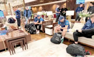  ?? ?? Islamabad: T20 series against Pakistan, New Zealand team players are present in local hotel. — NNI