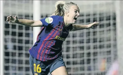  ?? CÉSAR RANGEL ?? La inglesa Toni Duggan estalla de alegría, poco después de obtener el 2-1 en el minuto 90