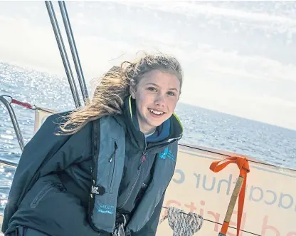  ??  ?? Elita in 2017 when she took part in Round Britain and sailed from Aberdeen to Edinburgh.