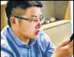  ?? SPECIAL ARRANGEMEN­T ?? Charlie Peng, a Chinese national, is being questioned by the income-tax department.