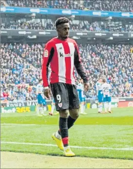  ?? FOTO: TWITTER WILLIAMS ?? Iñaki Williams
El delantero rojiblanco se retira mientras es insultado