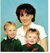  ?? [PHOTO PROVIDED] ?? Katherine Rutan and her sons, Logan and Justin, in an undated photo.
