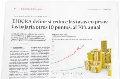  ?? ?? La medida tomada ayer por el Central había sido anticipada por El Cronista el miércoles.