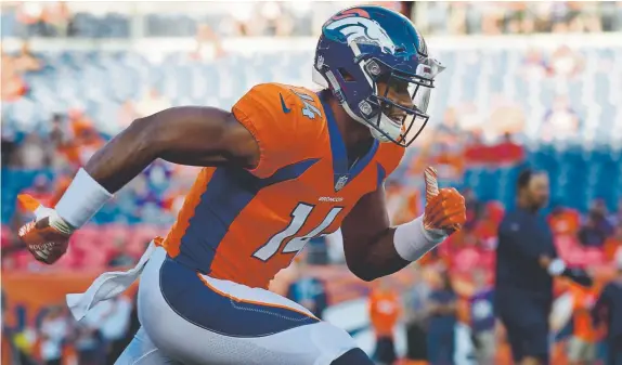  ?? Eric Lutzens, The Denver Post ?? Rookie wide receiver Courtland Sutton is looking to find his niche with the Broncos, both on and off the field.
