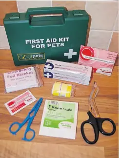  ?? ?? Contents of a typical first aid kit.