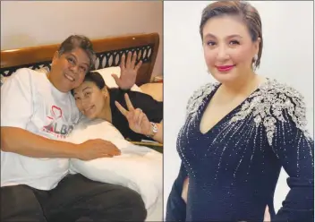  ??  ?? Sharon Cuneta says she was shocked to hear about the news report about President Rodrigo Duterte allegedly claiming that she wants husband Senator Kiko Pangilinan out of their home.